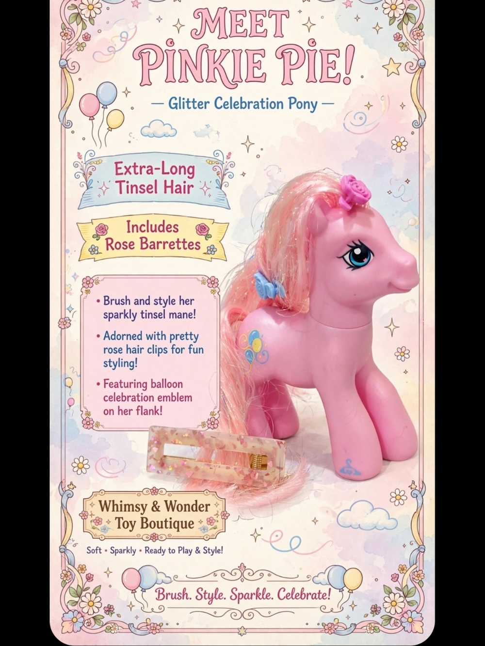 My Little Pony Pinkie Pie Glitter Celebration Pony - Pink